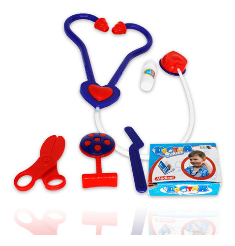 Imagem 5 de 7 de Brinquedo Kit Medico Infantil Frasco P/ Remedio Prato Medico