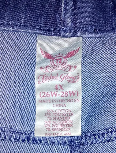 Jeggings Dama Talla Extra 4x 26w 28w Medium Denim Spandex Meses