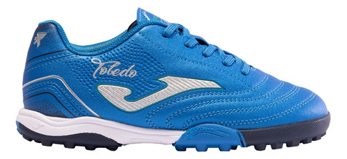 Tenis De Fútbol Toledo Jr. 2404  Azul Rey - Plata Turf