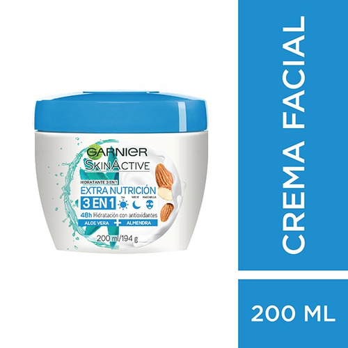 Crema Facial Garnier Skin Active Extra Nutrición X 200 Ml