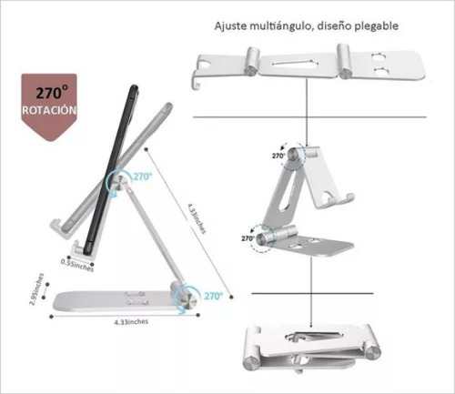 Soporte Genérico De Escritorio Con Base De Aluminio For Tel