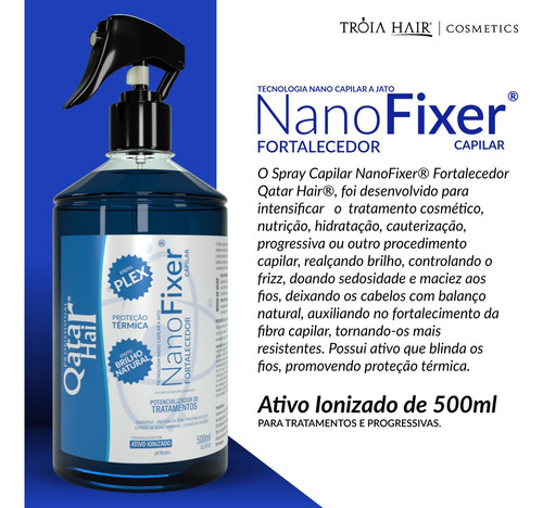Leave In Plena Tróia + Nano Fixer Fortalecedor 500ml Qatar
