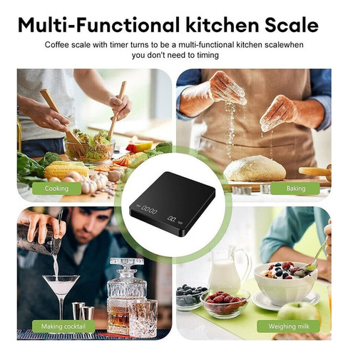 Báscula De Café,báscula De Cocina Con Temporizador 3 Kg