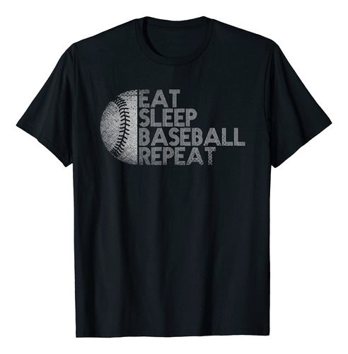 Eat Sleep Baseball Repeat Baseball Player - Camiseta De Bisb