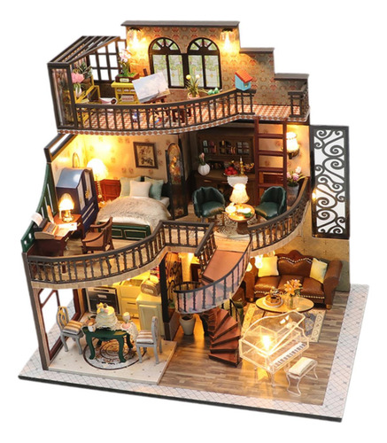 Kit De Casa De Muñecas, Casa De Muñecas De Madera, Juguete