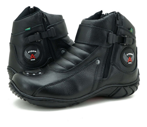 Imagem 4 de 5 de Bota Honda Motociclista Motoqueiro Bmw Moto Ziper Couro 271