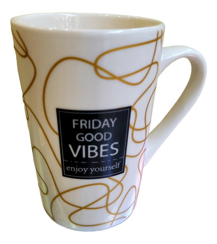 Mug Diseño Good Vibes. X 1 Med: 8x8cm / Cap: 400c