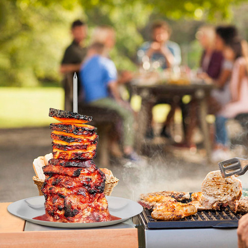 Spit For Shawarma Kebabs Bbq Grilling Accessories With Stain