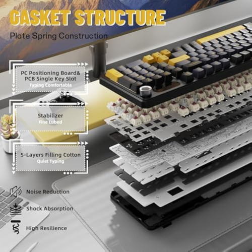 Teclado Mecánico Inalámbrico Para Juegos Attack Shark X98 Pr