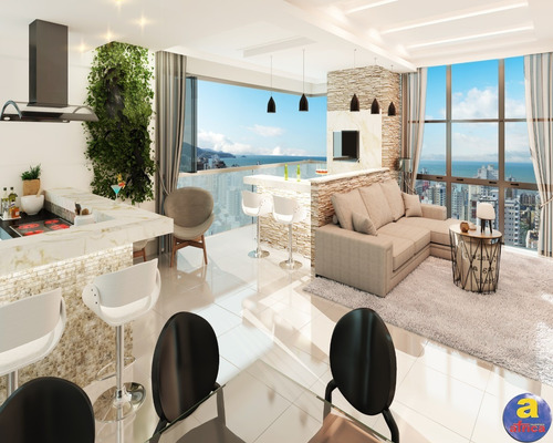 Imagem 17 de 21 de Apartamento 3 Suítes 2 Vagas De Garagem Na Meia Praia Em Itapema/sc - Imobiliária África - Ap00385 - 69682006