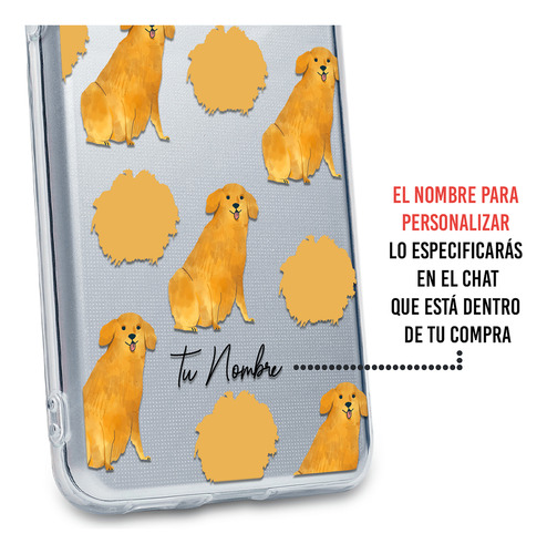 Funda Para Motorola Para Mujer Perro Golden Manchas Nombre