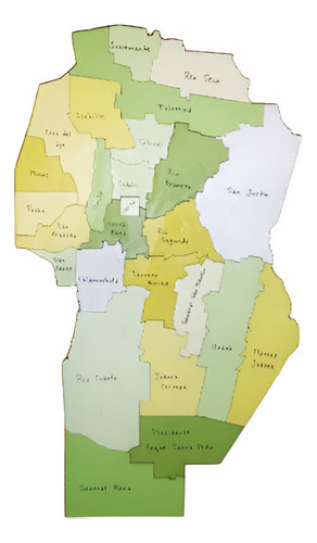 Mapa De Córdoba. Rompecabezas De Encastre En Madera