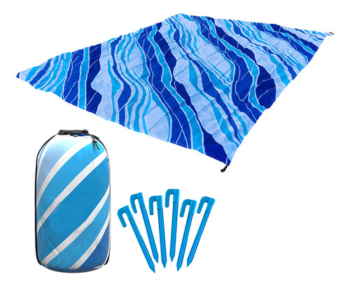 Lona De Playa Manta Xl Grande Gadnic Estacas Y Bolsa 235x195