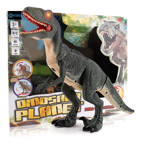 Contixo Dr1 - Juguetes De Dinosaurio Con Control Remoto, Din