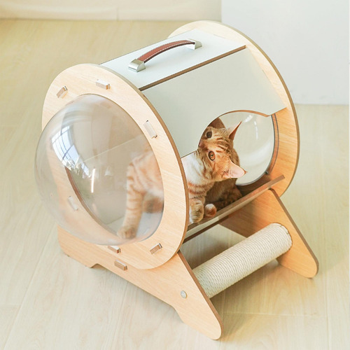 Espaçonave Aparência Cat Nest Pet House Com Almofada