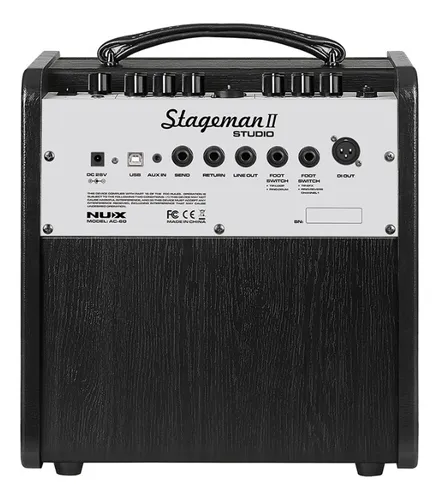 Amplificador Guitarra Acustica Y Voz Nux Ac-60 60w Stegman 2