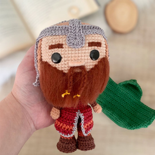 Gimli Amigurumi Boneco Estilo Funko Senhor Dos Anéis