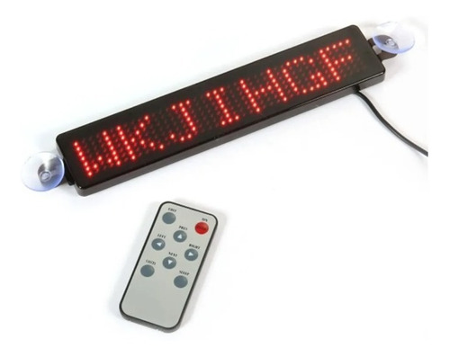 Letrero Led Programable Para Autos 12v Con Mensaje Control