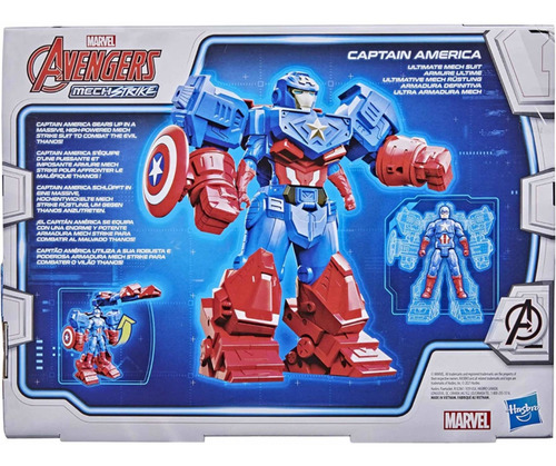 Marvel Hasbro Avengers Mech Strike Capitan America 20cm