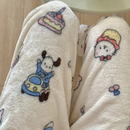 Pantalones De Pijama De Franela Para Mujer, Pantalones De In
