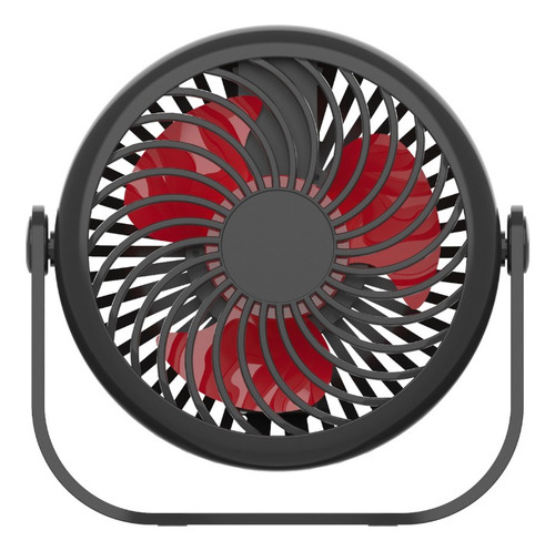 Usb Ventilador Recargable De Escritorio Mini Ventilador Mesa Estructura Negro Diámetro 14 Cm
