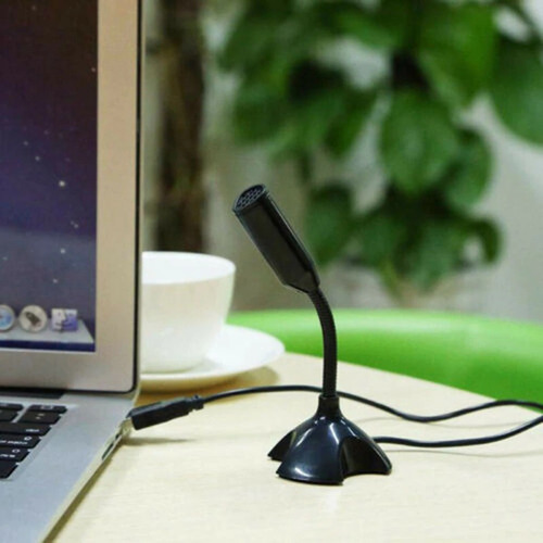 Mini Micrófono De Mesa Con Entrada Auxiliar 3.5mm Flexible