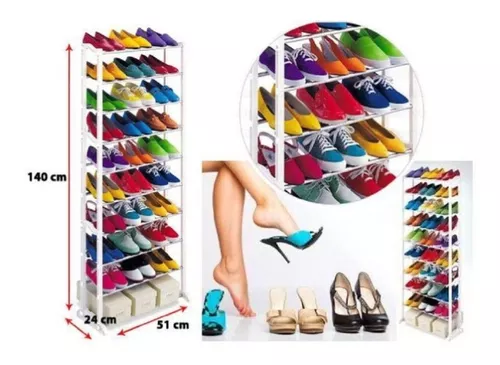 Organizador Zapatos Zapatero 10 Niveles Uso 30 Pares Armable Tennis Tacones