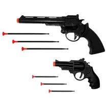 Comprar 2 Revolver Plástico De Brinquedo Arma Lança Dardos Arminha