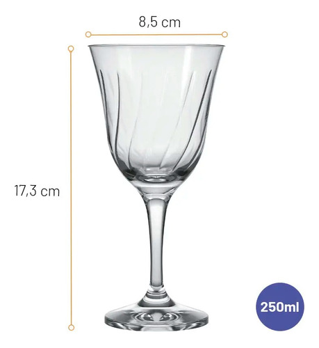36 Copas Vino Lirio 250 Ml Vidrio Nadir | Horeca Mayorista Transparente