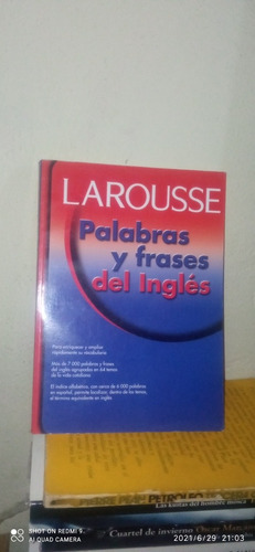 Libro Palabras Y Frases Del Inglés. Larousse