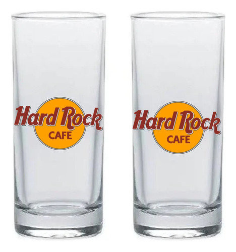 Copa Hard Rock Cafe Shots Aguardientera Tequila X 2 Unid