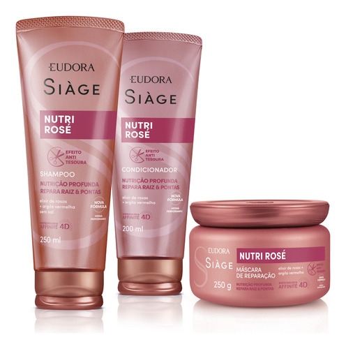 Kit Siàge Nutri Rosé Shampoo + Condicionador + Máscara