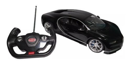 Carro convencional a control remoto Rastar Chiron Bugatti 1:14 negro