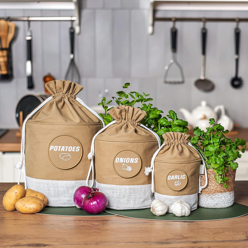 Olemi Bolsas De Almacenamiento De Papa, Cebolla Y Ajo, Conte