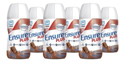 Ensure Plus Chocolate Suplemento Dietario 220ml Pack X6un