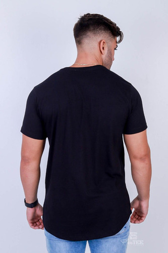 Imagem 2 de 10 de Camisa Camiseta Longline La Blusa Longa Manga Curta