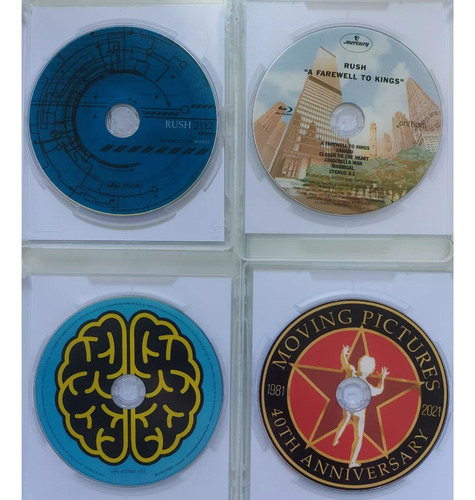 4 Blu-rays Audio Rush: 2112, A Farewell, Hemispheres, Moving Versão Do Álbum Estandar