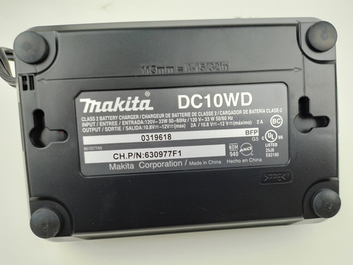 Cargador Baterías Li-ion De 12v Max Makita Dc10wd