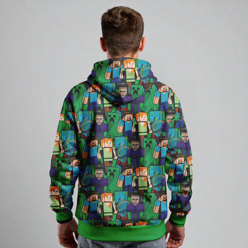 Sudadera Creeper Minecraft 08 Pelicula Adulto Unisex