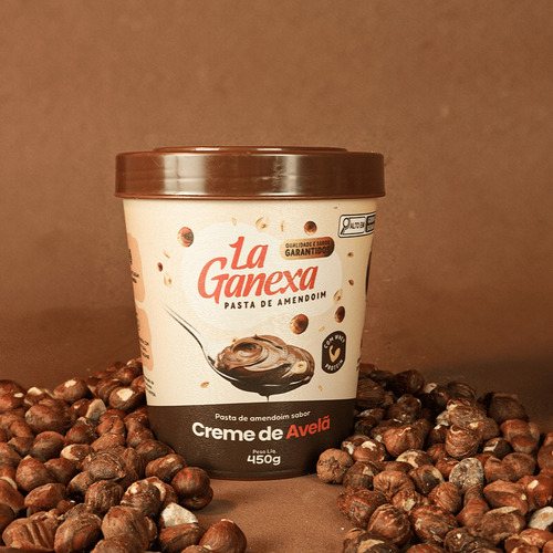 Pasta De Amendoim Sabor Creme De Avelã - Zero Açúcar 1kg