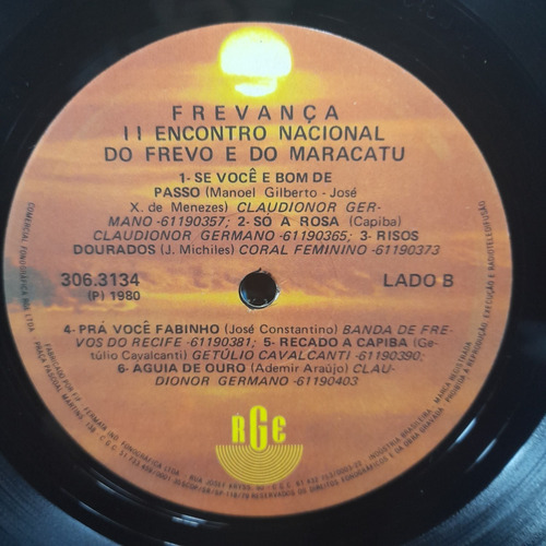 Imagem 4 de 6 de Vinil Lp Frevança Encontro Nacional Do Frevo E Maracatu Sgdo
