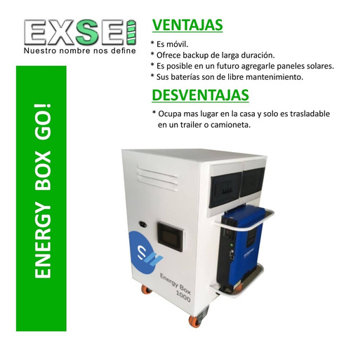Imagen 1 de 10 de Energy Box Go! 3000 Solar, (ups) Con Baterías Integradas