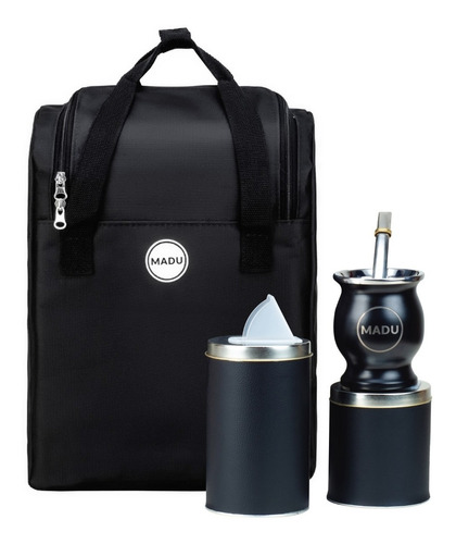 Equipo De Mate De Acero Mochila Madu Set Bolso Kit Matero