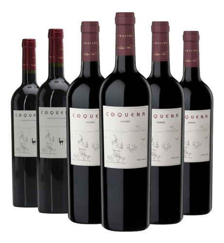 Vino Coquena Malbec + Tannat + Cabernet - Caja X 6 X 750ml.