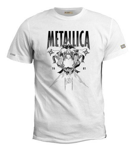 Camiseta Metallica Metal Rock Banda Carabela Logo Eco