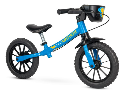 Bicicleta Equilibrio Balance Sem Pedal Aro 12 Nathor Azul