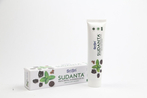 Imagen 3 de 4 de Pasta Dental Vegana Gel Sri Sri Sudanta Ayurveda Sin Tacc