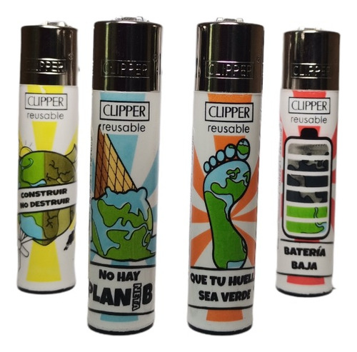 Encendedor Clipper Classic Recargable Colección Planet A