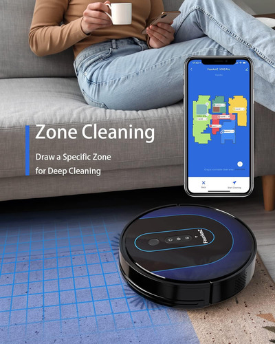 Aspiradora Robot Limpiador Inteligente Wifi Succion 1800p