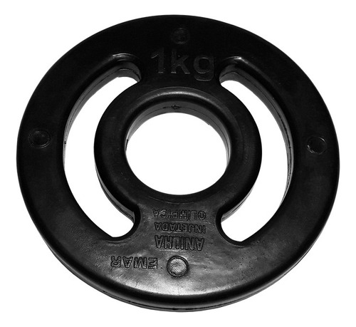 Anilha Injetada 1 Kg Com Furo Olímpico (2 Polegadas)